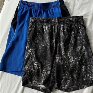 Boy’s Lot of 2 Blue and Black Patterned Shorts